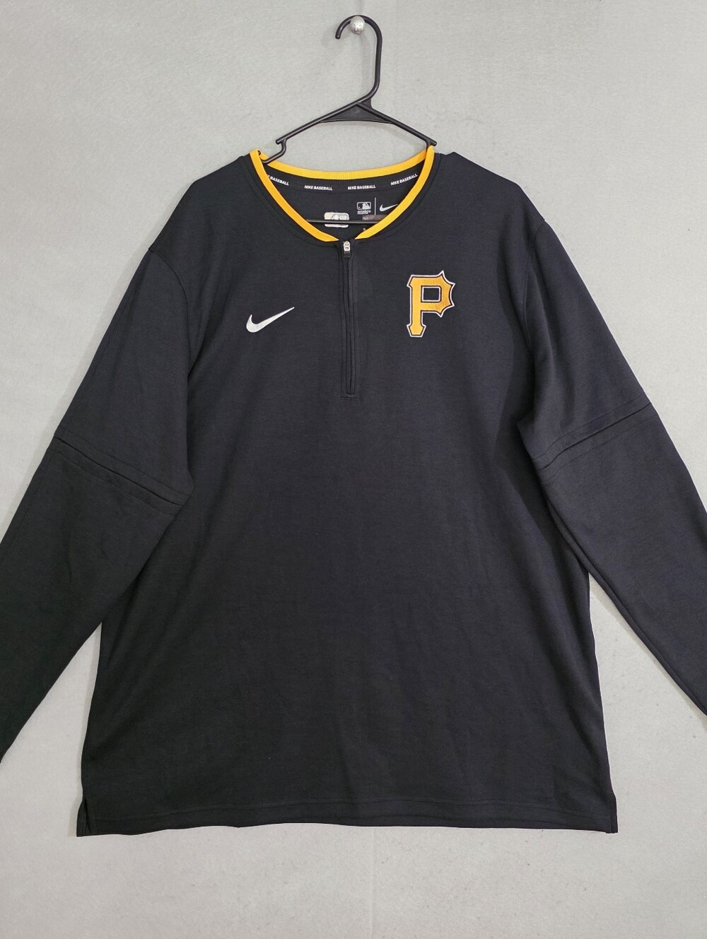 Nike Mens Dri Fit Pittsburgh Pirates Performance 1/2 Zip Pullover Size XL
